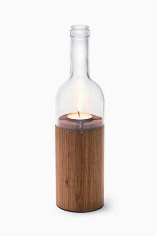 Wine bottle lantern